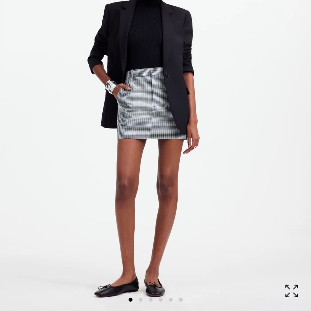 Madewell Suiting Checkered Mini Skirt in Yarn Dyed Plaid